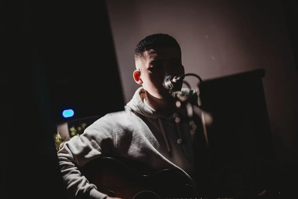 A live acoustic performance